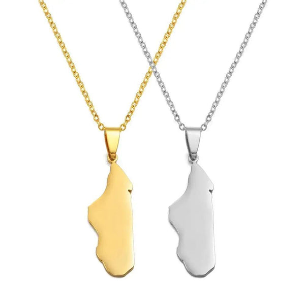 Madagascar Map Necklace