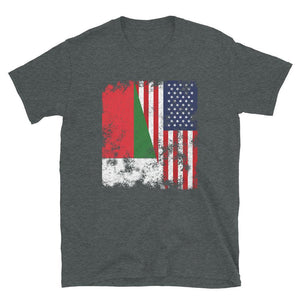 Madagascar USA Flag - Half American T-Shirt