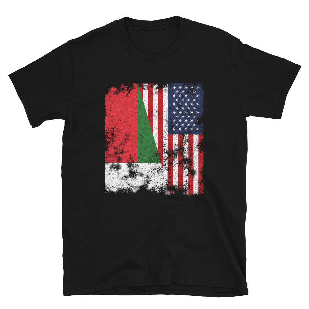 Madagascar USA Flag - Half American T-Shirt