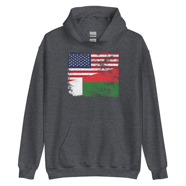 Madagascar USA Flag Hoodie