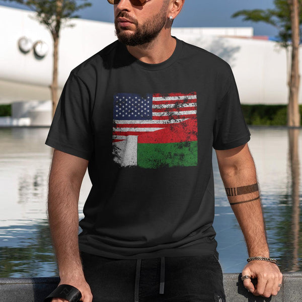 Madagascar USA Flag T-Shirt