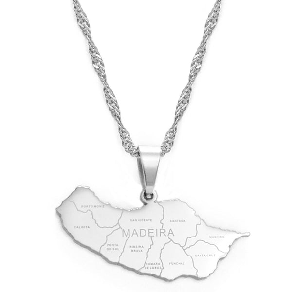 Madeira Map Necklace