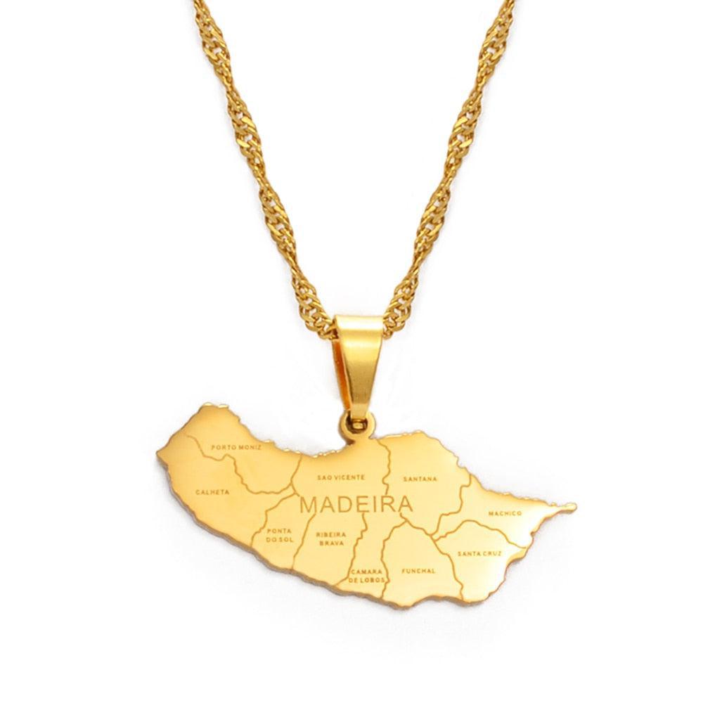 Madeira Map Necklace