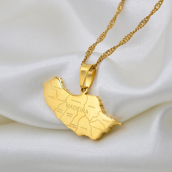 Madeira Map Necklace