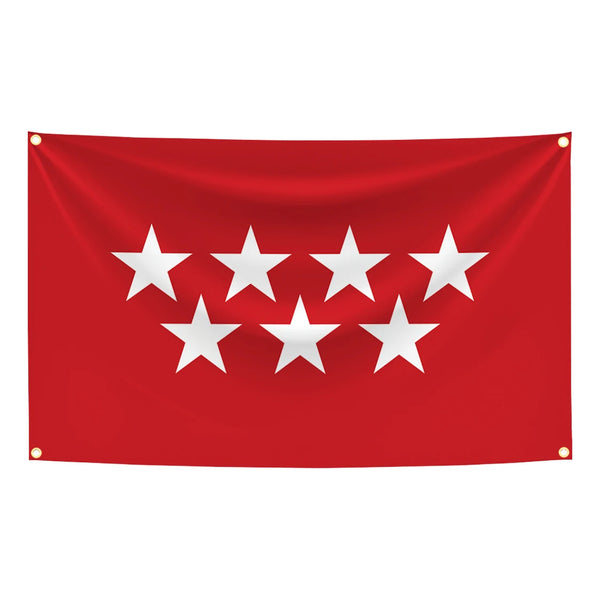 Madrid Flag - 90x150cm(3x5ft) - 60x90cm(2x3ft)