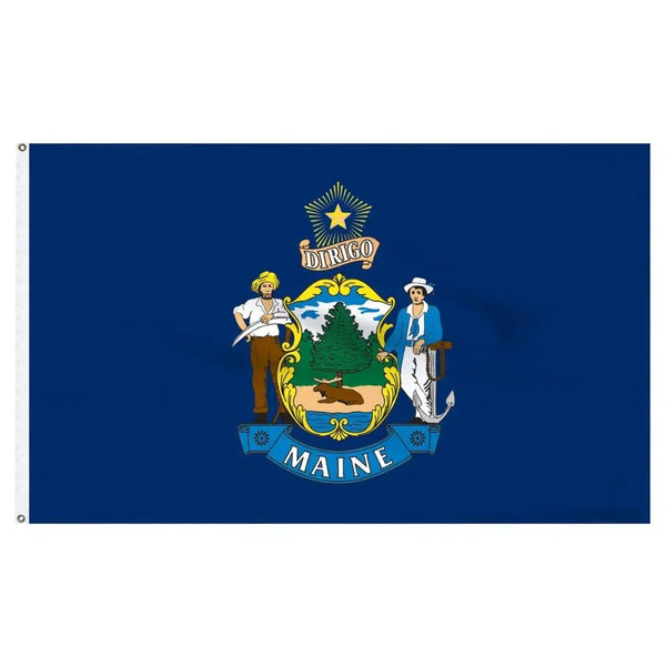 Maine State Flag - 90x150cm(3x5ft) - 60x90cm(2x3ft)