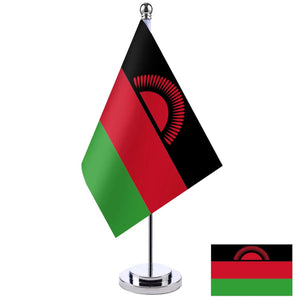 Malawi Desk Flag - Small Office Table Flag