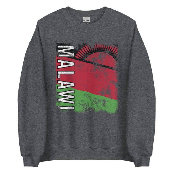 Malawi Flag - Distressed Flag Sweatshirt