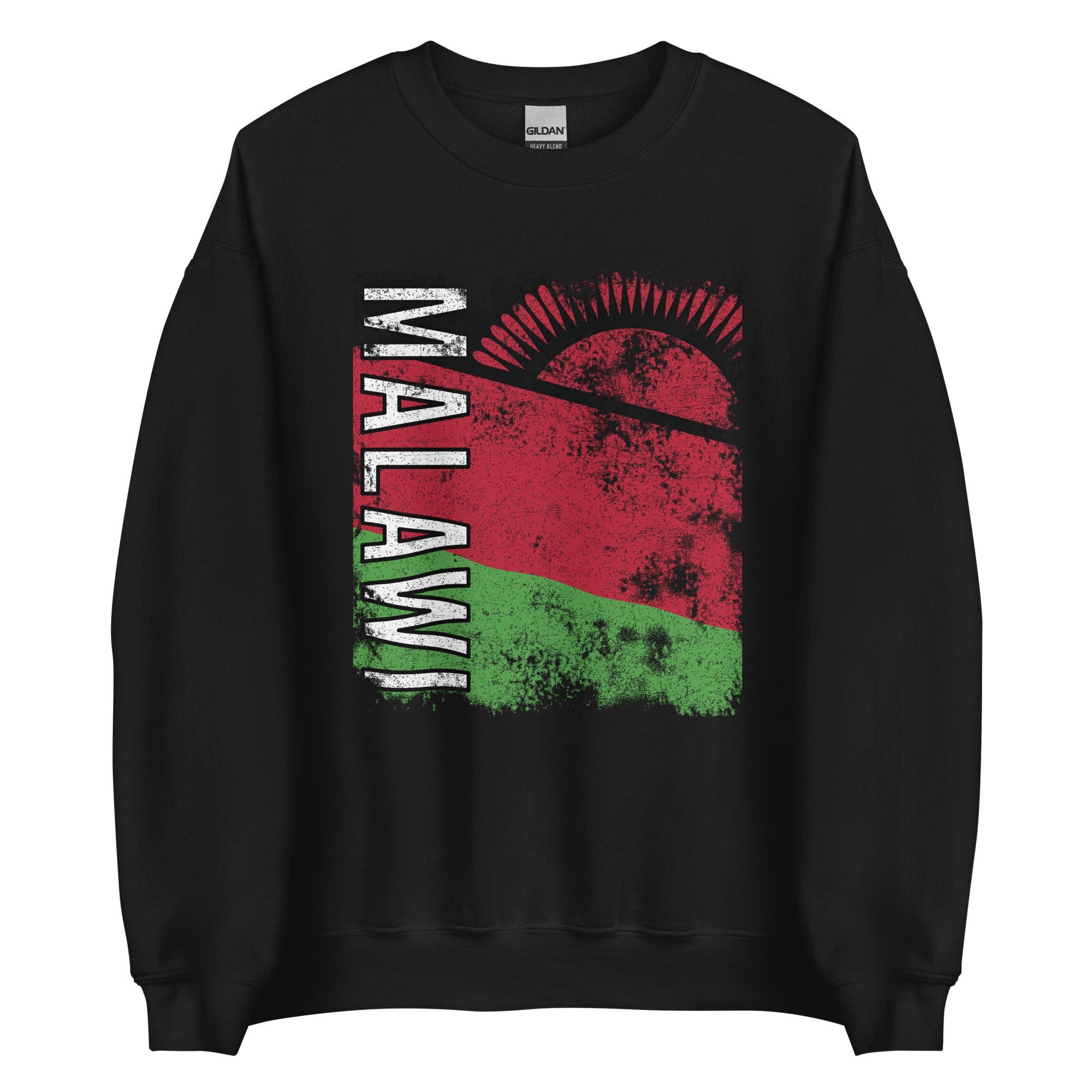 Malawi Flag - Distressed Flag Sweatshirt