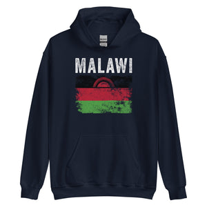 Malawi Flag Distressed - Malawian Flag Hoodie