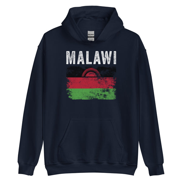 Malawi Flag Distressed - Malawian Flag Hoodie