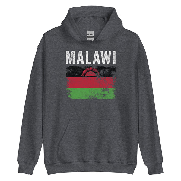 Malawi Flag Distressed - Malawian Flag Hoodie