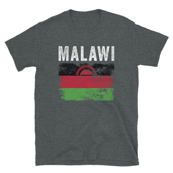 Malawi Flag Distressed - Malawian Flag T-Shirt