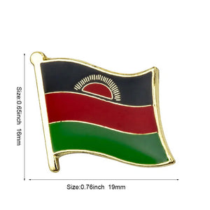 Malawi Flag Lapel Pin - Enamel Pin Flag