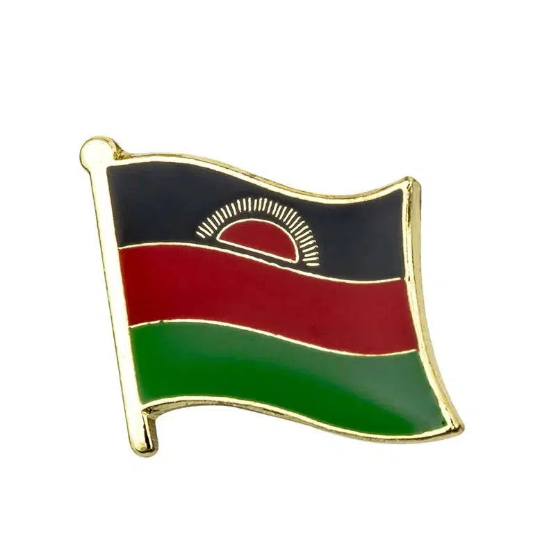 Malawi Flag Lapel Pin - Enamel Pin Flag
