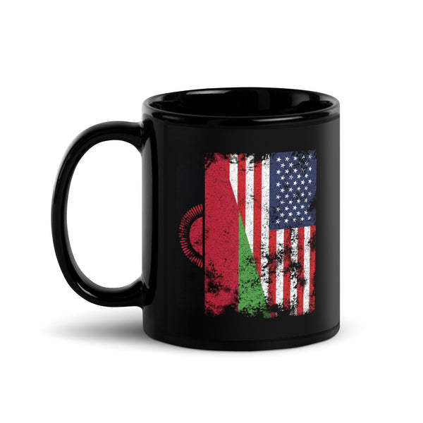 Malawi USA Flag - Half American Mug