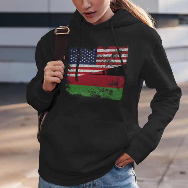 Malawi USA Flag Hoodie