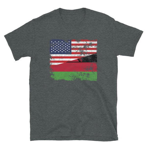 Malawi USA Flag T-Shirt