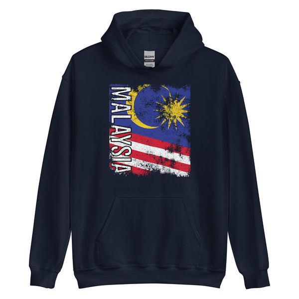 Malaysia Flag - Distressed Flag Hoodie