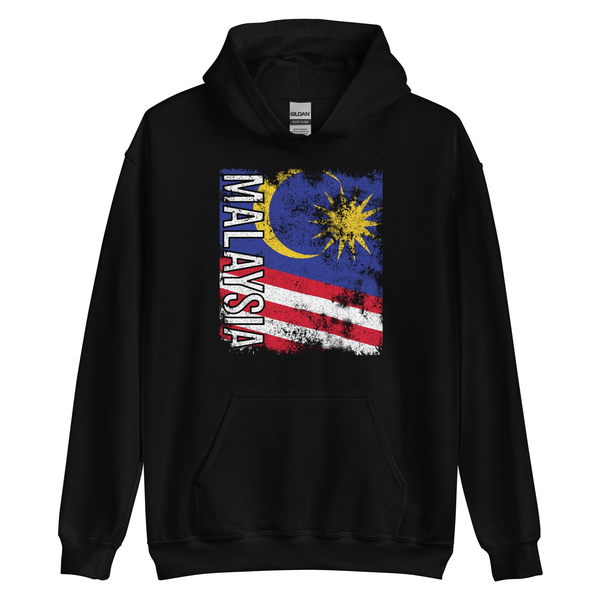 Malaysia Flag - Distressed Flag Hoodie