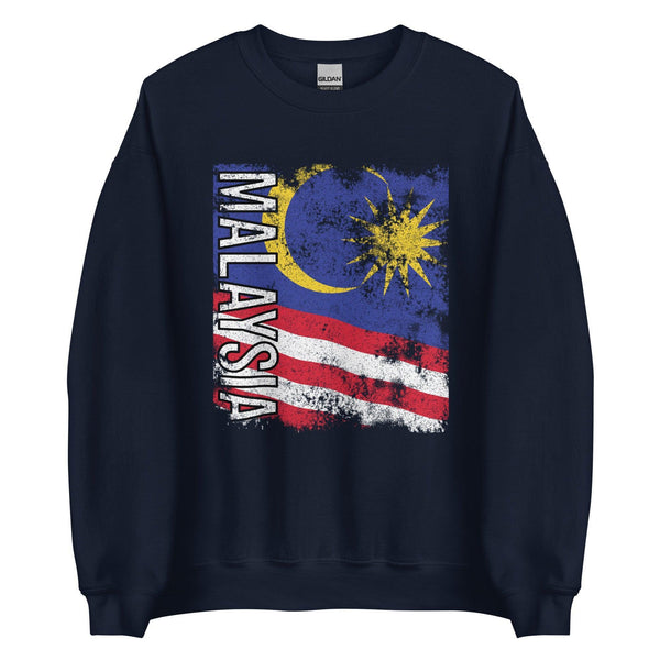 Malaysia Flag - Distressed Flag Sweatshirt