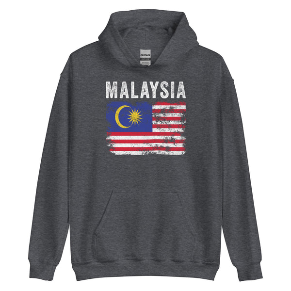 Malaysia Flag Distressed Malaysian Flag Hoodie