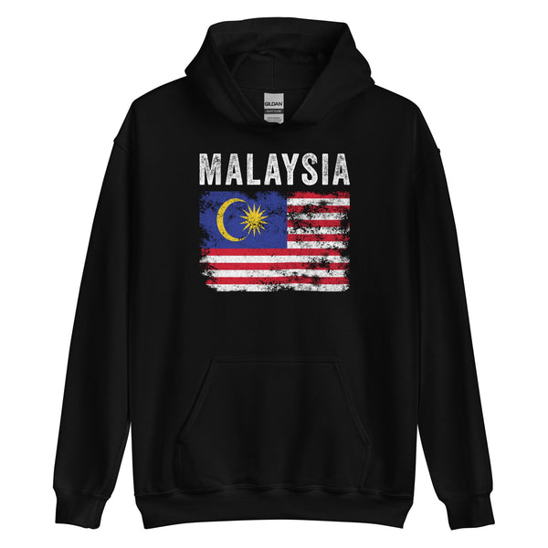 Malaysia Flag Distressed Malaysian Flag Hoodie