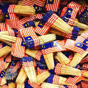 Malaysia Flag Toothpicks - Cupcake Toppers (100Pcs)