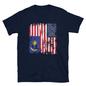 Malaysia USA Flag - Half American T-Shirt