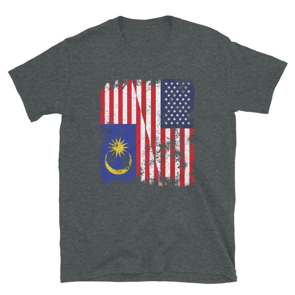 Malaysia USA Flag - Half American T-Shirt