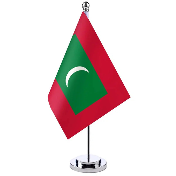 Maldives Desk Flag - Small Office Table Flag