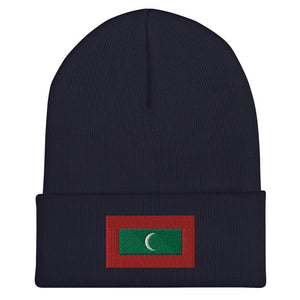 Maldives Flag Beanie - Embroidered Winter Hat