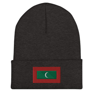 Maldives Flag Beanie - Embroidered Winter Hat