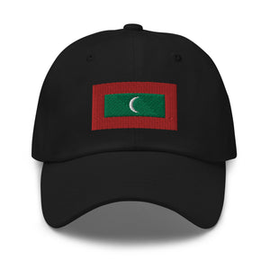 Maldives Flag Cap - Adjustable Embroidered Dad Hat