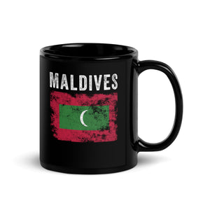 Maldives Flag Distressed Maldivian Flag Mug