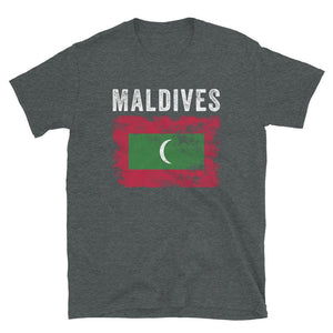 Maldives Flag Distressed Maldivian Flag T-Shirt