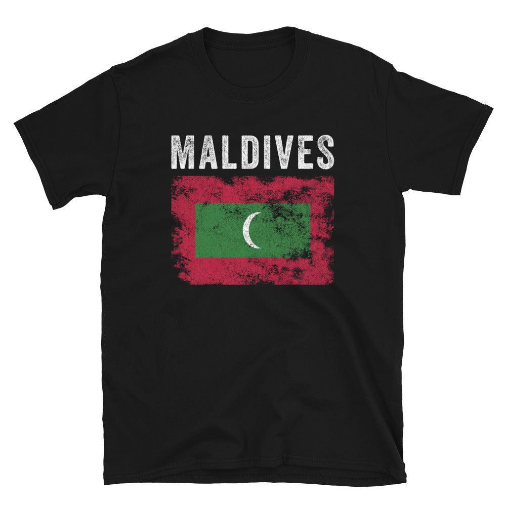 Maldives Flag Distressed Maldivian Flag T-Shirt