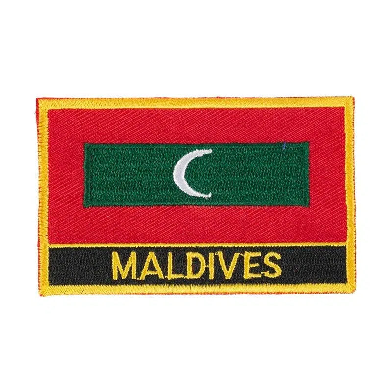 Maldives Flag Patch - Sew On/Iron On Patch