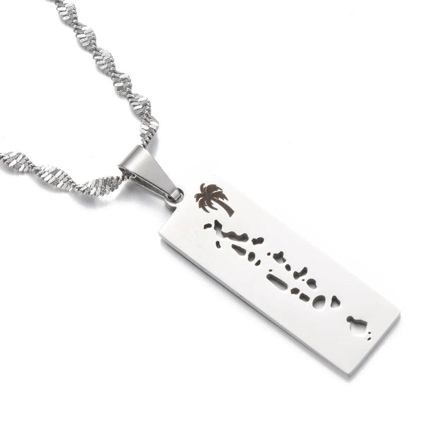 Maldives Map Necklace