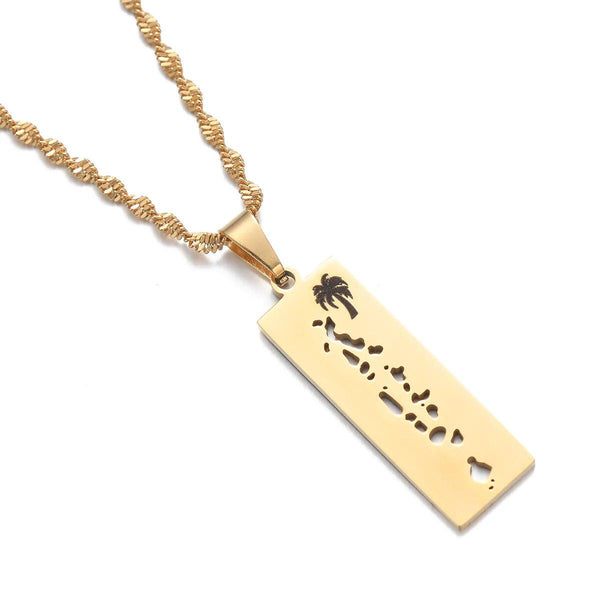 Maldives Map Necklace