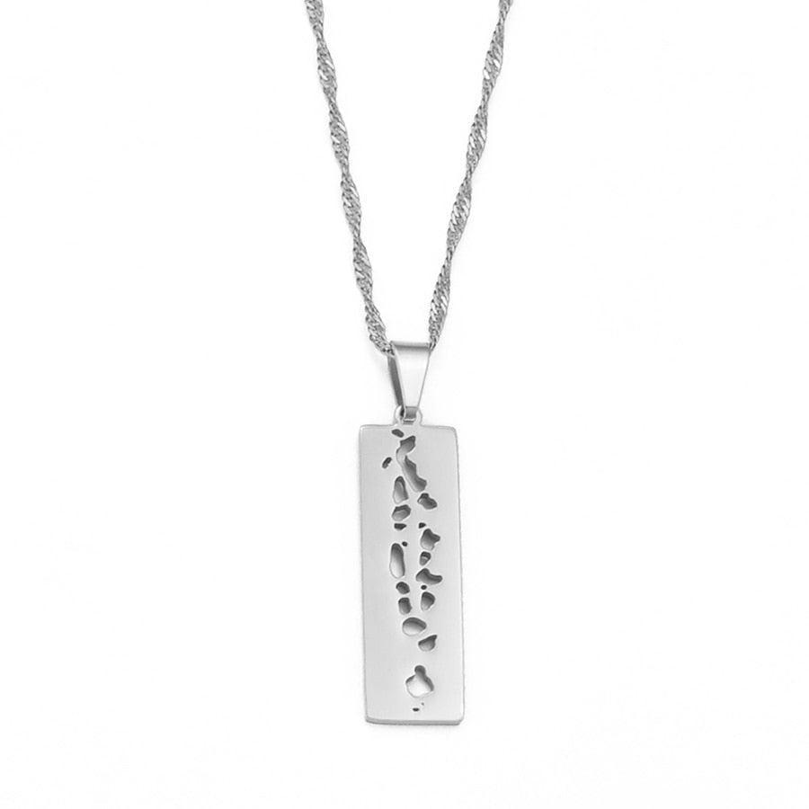 Maldives Map Necklace