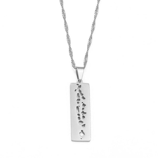 Maldives Map Necklace