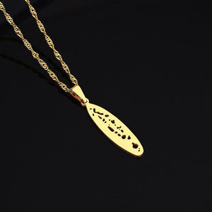 Maldives Map Necklace