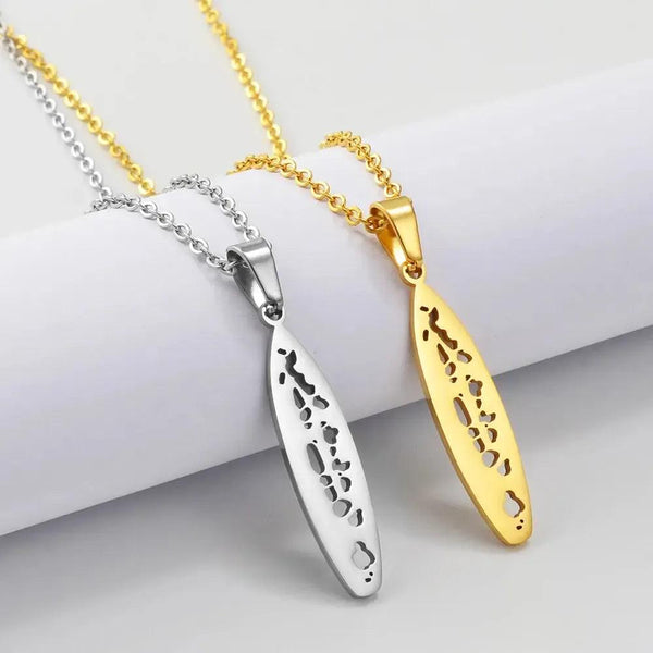 Maldives Map Necklace