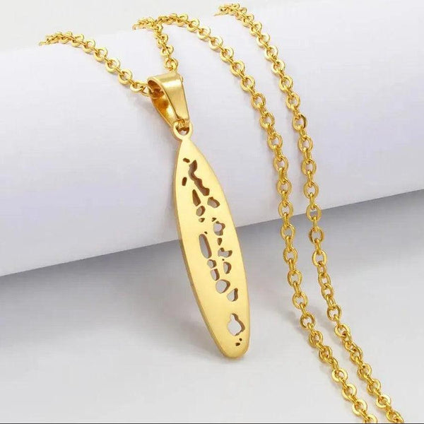 Maldives Map Necklace