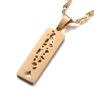 Maldives Map Necklace