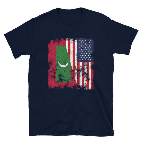 Maldives USA Flag - Half American T-Shirt