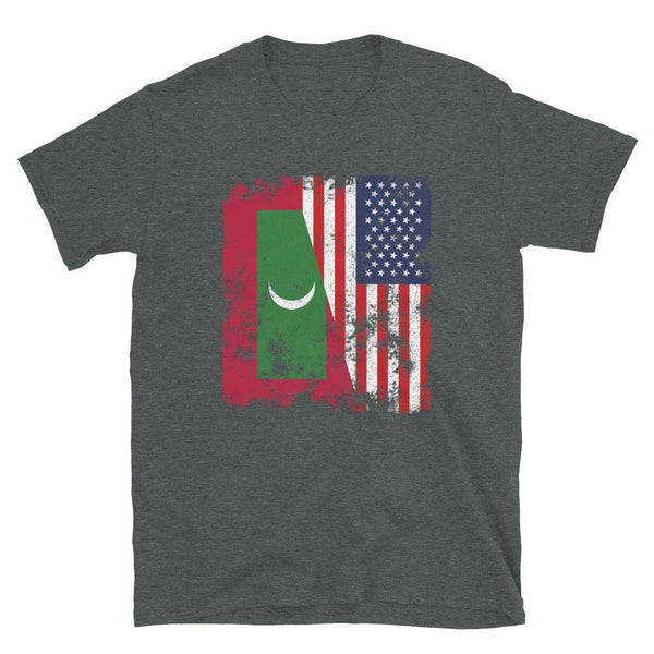 Maldives USA Flag - Half American T-Shirt