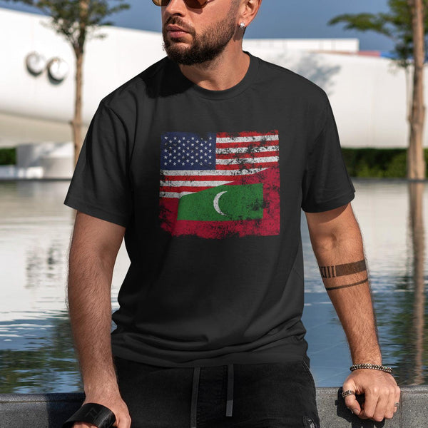 Maldives USA Flag T-Shirt