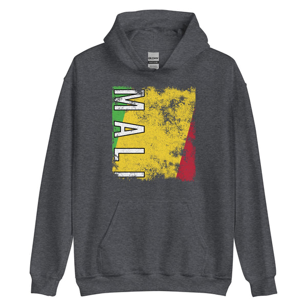 Mali Flag - Distressed Flag Hoodie